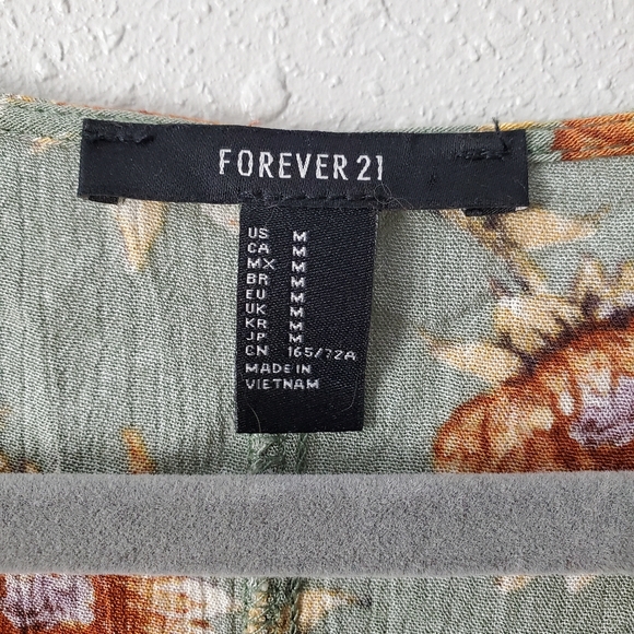 Forever 21 Sunflower Short Romper Long Sleeves - Picture 5 of 5